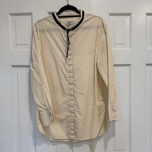 COS Oversized Cotton Poplin Cream Shirt